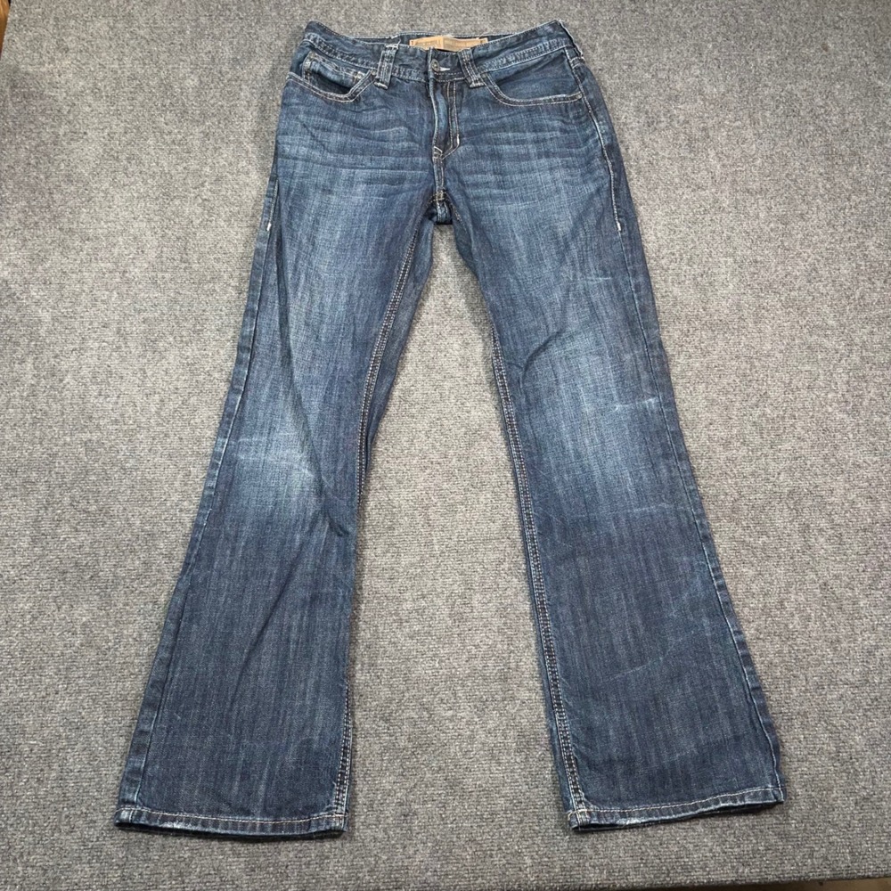 Rock & Roll Cowboy Double Barrel Bootcut Jeans Men 30x34 Dark Blue Denim Western